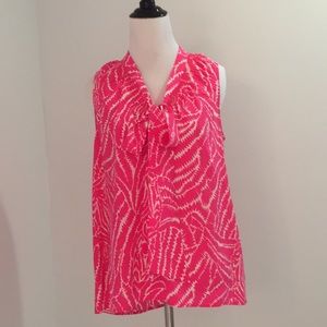 Lilly Pulitzer silk sleeveless blouse
